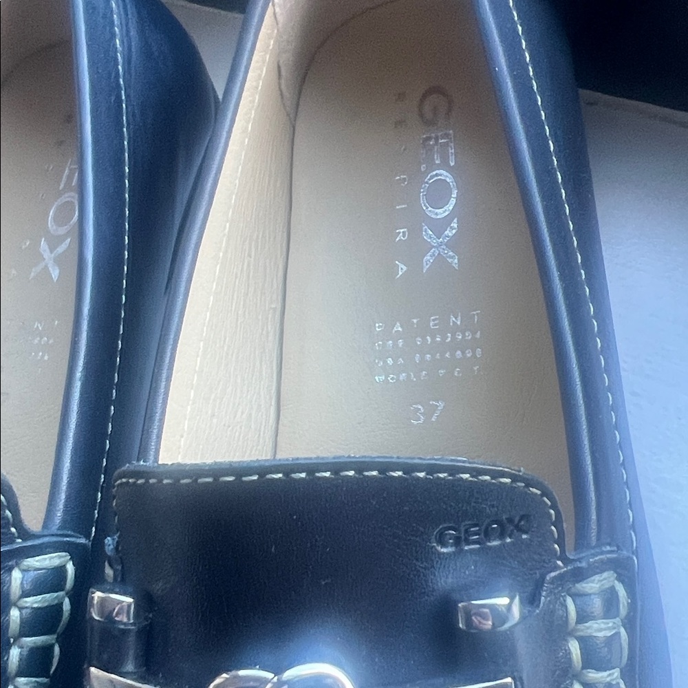 Geox Respira Navy Leather Loafers- Sz 37- NWOT - Picture 2 of 11